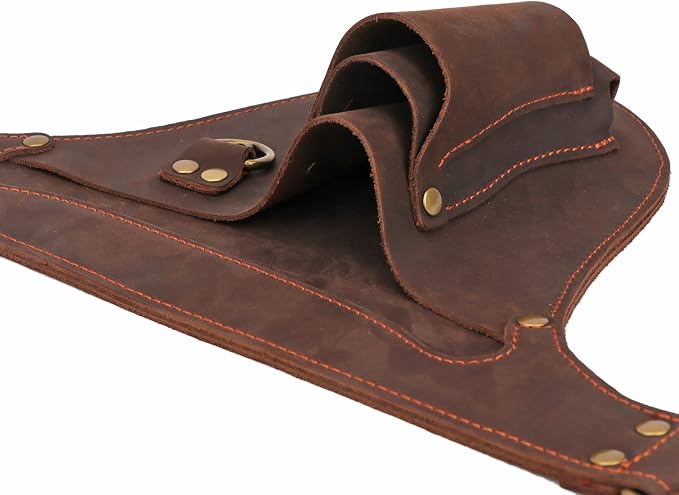 Leather Florists Tool Belt Bag,3 Pockets,Adjustable Gardeners Waist Holster | Fit 34-40 Inches Waist, Lightweight, Heavy Duty, Versatile For Woodworking Outdoor Transplanting Trimming DIY, Gift for Him