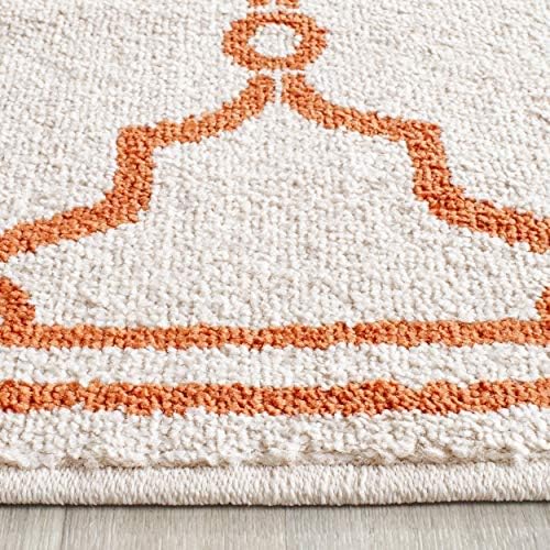 SAFAVIEH Amherst Collection Runner Rug - 2'3" x 11', Beige & Orange, Trellis Design, Non-Shedding & Easy Care, Ideal for High Traffic Areas in Living Room, Bedroom (AMT414F)