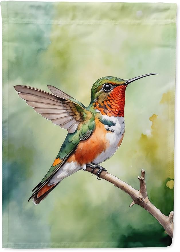 Caroline's Treasures Allens Hummingbird Garden Flag Mailbox Flag Decorative Yard Flag Banner Outside Patio Artwork Yard Flower Beds, Garden Size, Multicolor