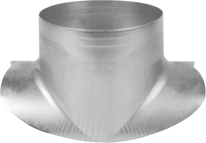 Repa Market Round 90 Degree Splitter for 6” Duct - 6" Outlet Branch Connector - Galvanized Steel Saddle Takeoff, Heavy Duty Supply/Exhaust Air Ventilation Duct Work Collar, Range Hood Duct Adapter