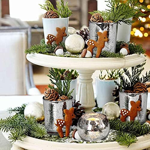 DEVI Silver Votive Tealight Candle Holders 24PCS, Mercury Glass Candle Holders for Table Centerpieces, Tea Party Wedding Table Decor - Image 5