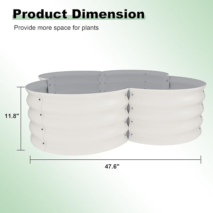 Garvee 2 Pack Galvanized Raised Garden Bed, Outdoor Planter Box with Open Base for Herbs, Veggies & Flowers. Rust-Resistant Raised Garden Beds, Ground-Connected Design for Deep Root Growth