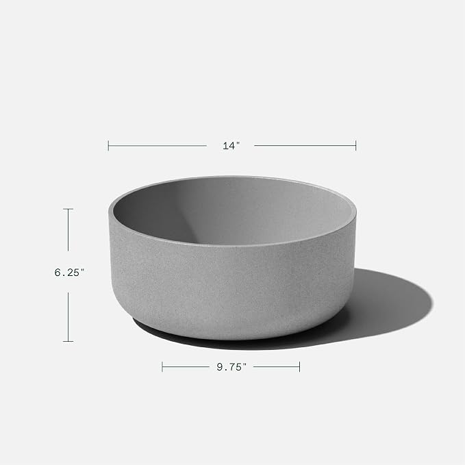 Veradek Mason Series Kona Bowl Planter - Round Planter for Indoor or Outdoor Tabletop/Balcony | Durable Plastic-Stone Composite Material | Modern Décor for Flowers, Succulents, Small Plants