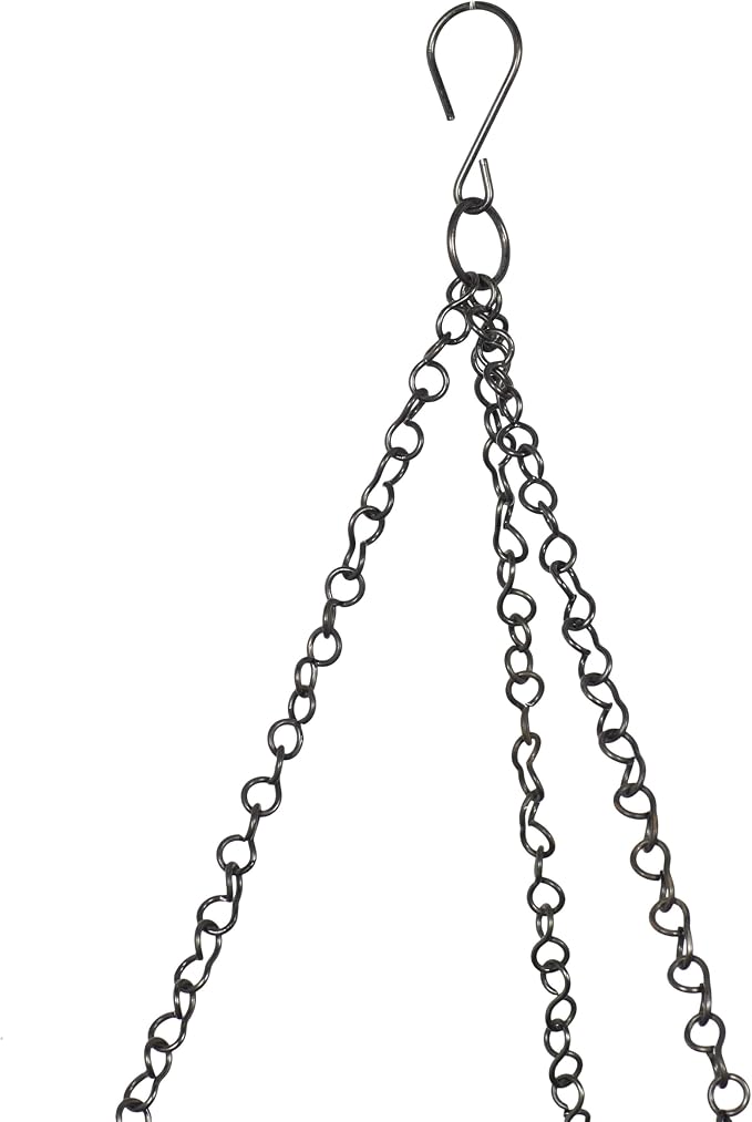 Deco 79 Metal Indoor Outdoor Wall Planter Indoor Outdoor Hanging Dome Hanging Planter with Chain, Set of 2 Plant Hanger 5", 7"H, Black