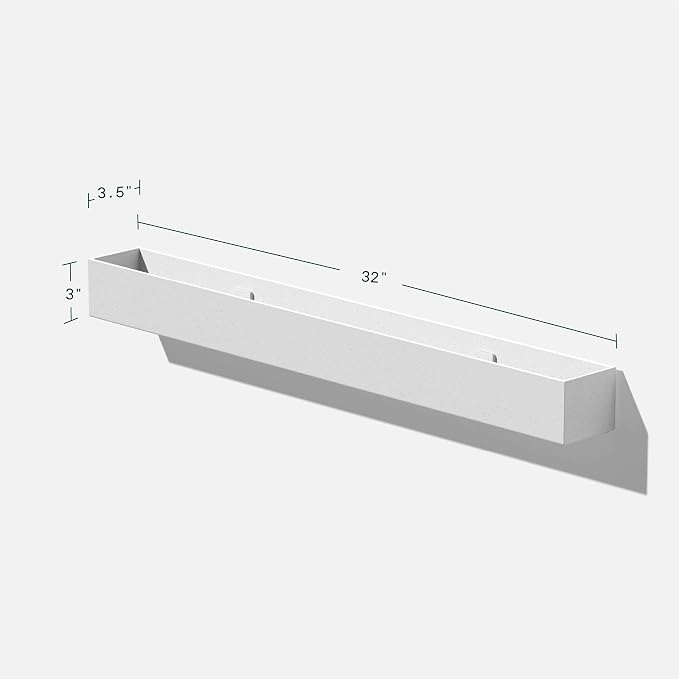 Veradek Forma Series Trough Hanging Planter - Rectangular Planter for Window Sill/Wall Decor | Made from Plastic-Stone Material | Modern Décor for Succulents, Indoor Small Plants