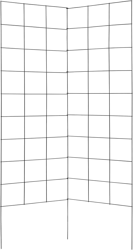 2-Panel Folding Garden Trellis - Maximize Your Garden Space, Durable Powder Coated Steel Frame, Easy-to-Use Design, Perfect for Climbing Vines, Vegetables, Beans, Tomato, Cucumber, 35x58"