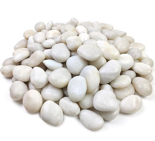 FANTIAN 20 lbs White River Rocks for Landscaping, 2-3 inch Large Pebbles for Plants, Decorative Stones for Planters Vase Aquarium and Outdoor Garden Rocks