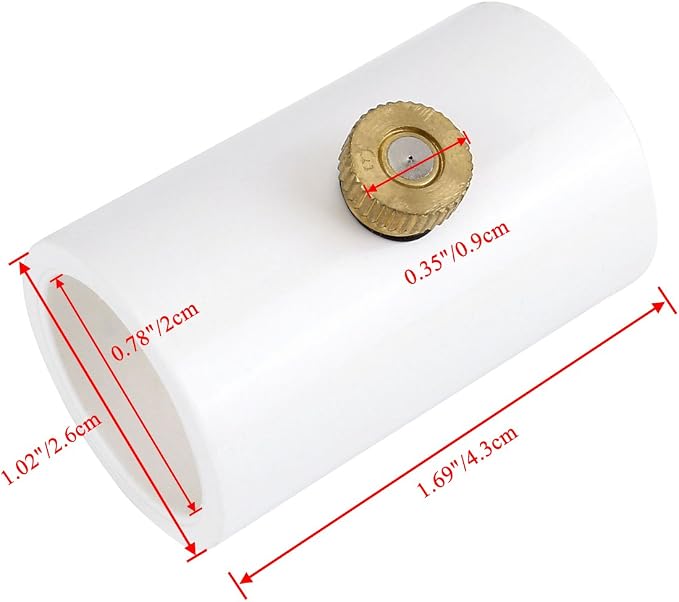 CozyCabin 1/2 inch PVC Splitter with Brass Mist Nozzle (Pack of 10)