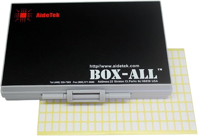 AideTek Box-all Enclosure for Surface Mount Components 1206 0805 0603 0402 0201 Size+ 198 White Labels 144 Compartments with Lid Hold up to 300pcs 1206 Resistor Capacitor