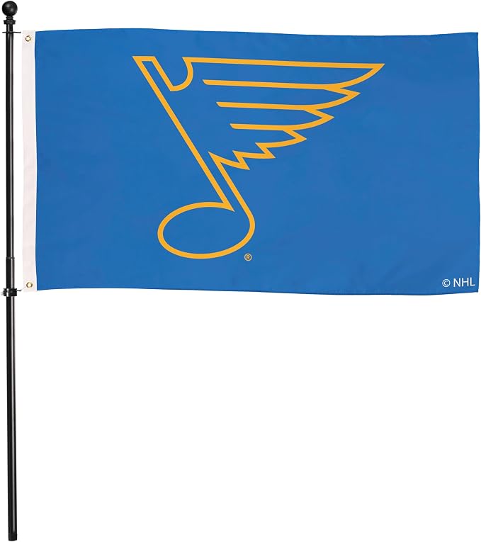 Team Sports America NHL ST LOUIS BLUES 3' x 5' Outdoor Flag with Grommets, Heavy Duty Flag & Banner for Garden Patio, Indoor Wall Decor, Works with Flag Poles for Outside House