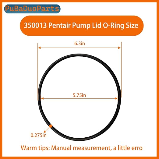 350013 O-318 Lid O-Ring Compatible with Pentair 350013 for IntelliFlo, WhisperFlo, Challenger, Pinnacle Pool/Spa Pumps （5-Pack）
