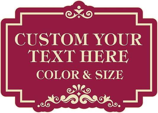 Custom Sign Outdoor Metal - Personalized Sign for Outside House,Deliver Delivers,Road,Pool,Yard,Garden,Porch,Backyard,Business,Fade Resistant Highly Visible 12 x 8 inch