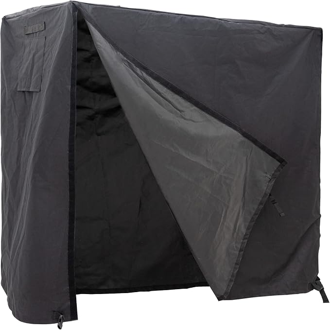 Firewood Log Rack Cover, Heavy Duty Waterproof Oxford Fabric, Outdoor Log Storage Rack Cover, 6ft Fire Wood Protection Cover for Wood Logs, Weatherproof UV Protection, Black