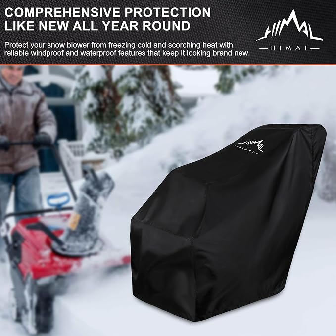 Himal Snow Blower Cover, Waterproof 600D Fabric, 47 x 32 x 40 in | UV-Resistant, Universal Fit, Two-Stage Snow Blowers, Heavy-Duty Outdoor Protection