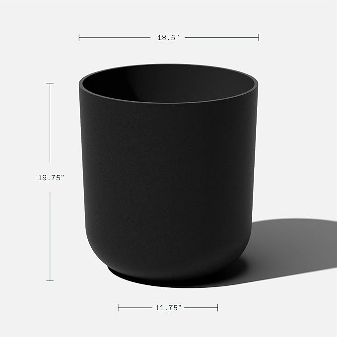 Veradek Mason Series Lima Planter - Round Planter for Indoor or Outdoor Porch/Garden | Made from Plastic-Stone Composite with Drainage Holes | Modern Décor for Succulents, Flowers, Small Plants
