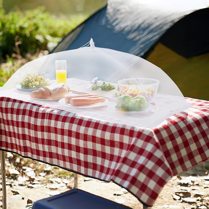 9 Pack Food Covers for Outdoors Include 1 Extra Large (40"X 24") & 8 Standard (17"X 17") Food Tents Mesh Food Covers for Outside