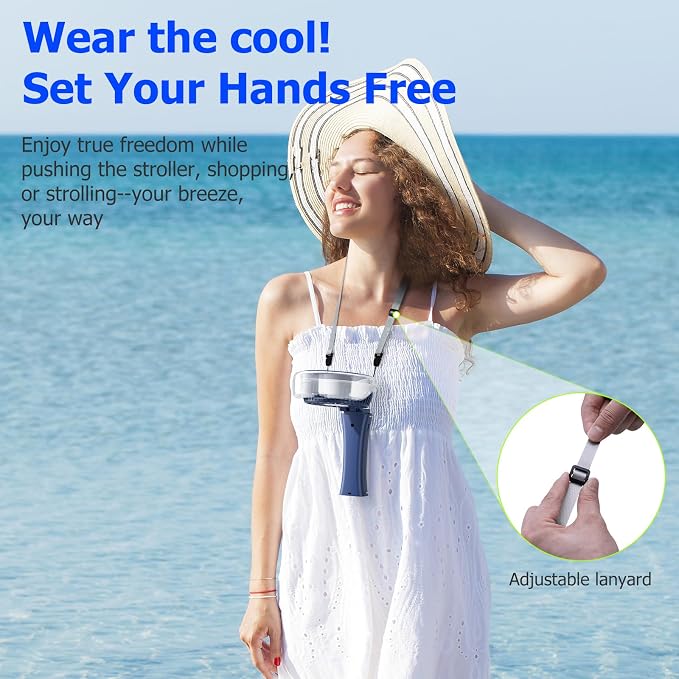 HandFan Upgraded Handheld Misting Fan, Two Button Easy Operation, Rechargeable Portable Mister Fan, Spray Water Mist Fans, Mini Electric Cooling Fans for Travel, Outdoors, Disney(Royal Blue)