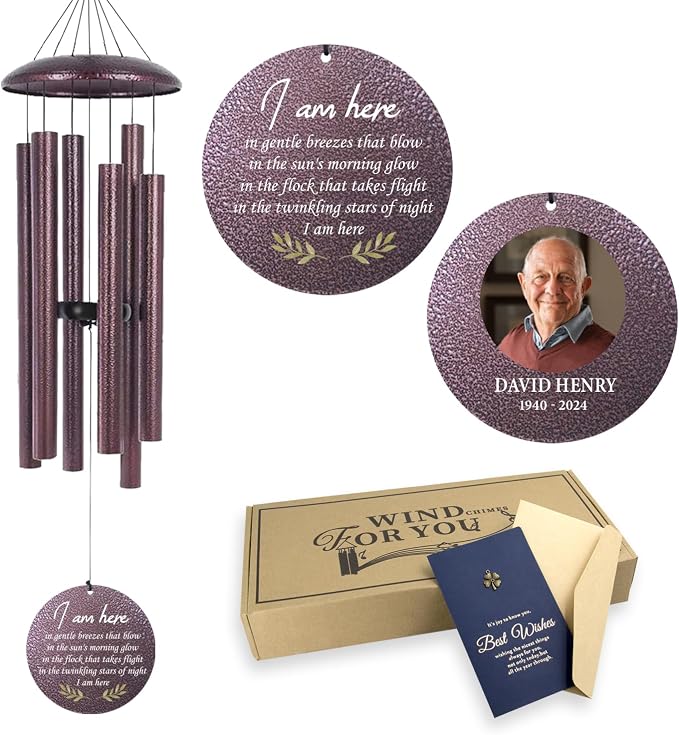 ASTARIN Happy Retirement Gifts Wind Chimes, Personalized 30" Wind Chime for Teacher Coworkers Boss, Personalized Retire Gifts Deep Tone Windchime(Printing in Texas)