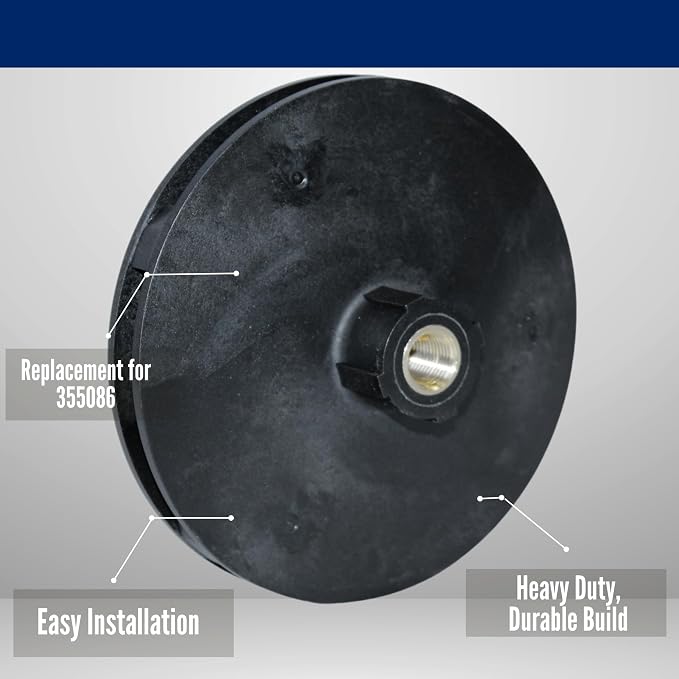 Superflo Impeller 2 HP 355086 Compatible with Pentair Superflo, SuperMax, Pinnacle, Challenger 2 HP Pool and Spa Pumps - Durable Heavy Duty Pump Impeller Replacement (355086 2 HP)