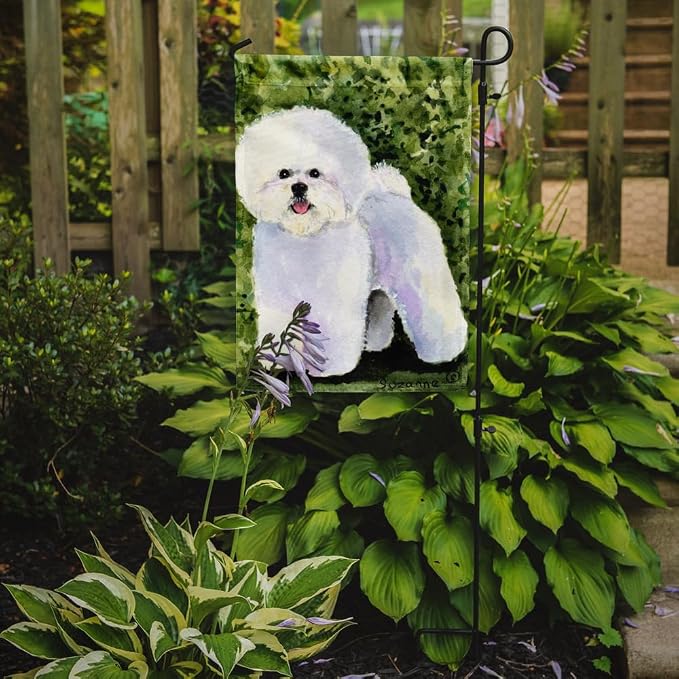 Caroline's Treasures SS8712GF Bichon Frise Garden Flag Mailbox Flag Decorative Yard Flag Banner Outside Patio Artwork Yard Flower Beds, Garden Size, Multicolor