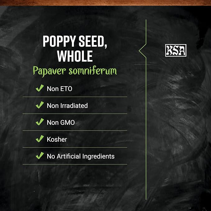 Frontier Co-Op Whole Poppy Seeds, Bulk 1lb Bag - Black Poppy Seeds for Baking, Cooking, Salad Dressing - Certified Kosher, Non-Irradiated - 16oz