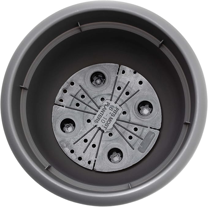 Bloem AP20908 Ariana Self Watering Planter 20", Charcoal Gray
