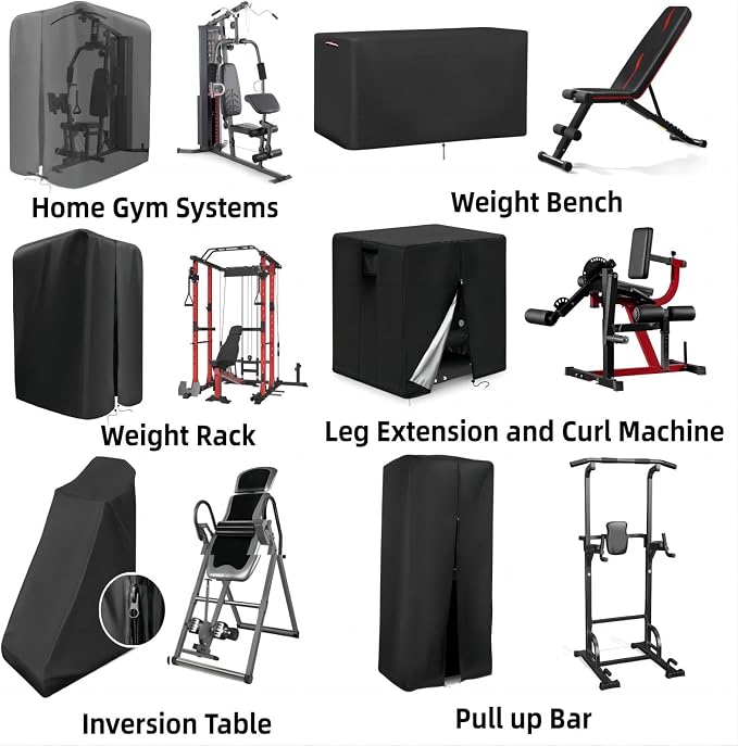 Home Gym Cover for Marcy Multi Gym Set/ Outdoor Workout Equipment | 41.3x68.9x72.8,Waterproof Dustproof Heavy Duty Oxford Fabric,for Weight Machine/Large Gymnastics Bar/Total Gym