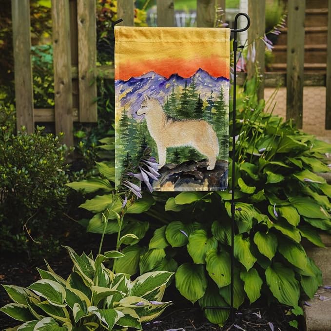 Caroline's Treasures SS8285GF Siberian Husky Garden Flag Mailbox Flag Decorative Yard Flag Banner Outside Patio Artwork Yard Flower Beds, Garden Size, Multicolor