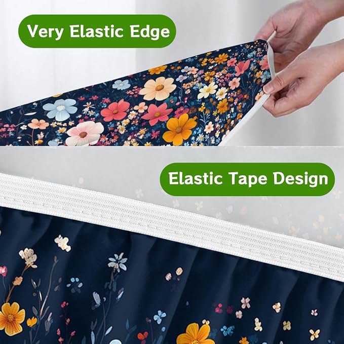 French Flowers Picnic Table Cover with Bench Covers and Carrying Bag, Vintage Berry Garden Rectangle Table Cover Outdoor Patio Camping Essentials 72 inch 4PCS Camping Fitted Tablecloth