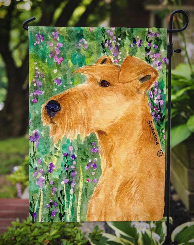 Caroline's Treasures SS1004GF Irish Terrier Garden Flag Mailbox Flag Decorative Yard Flag Banner Outside Patio Artwork Yard Flower Beds, Garden Size, Multicolor