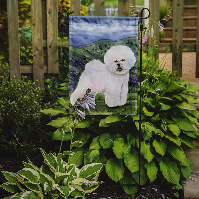 Caroline's Treasures SS8025GF Bichon Frise Garden Flag Mailbox Flag Decorative Yard Flag Banner Outside Patio Artwork Yard Flower Beds, Garden Size, Multicolor