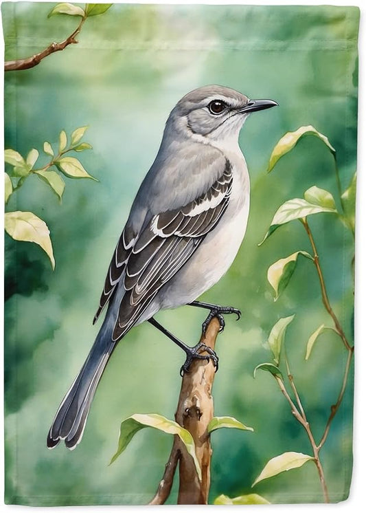 Caroline's Treasures Tennessee Northern Mockingbird House Flag Large Porch Sleeve Pole Decorative Outside Yard Banner Artwork Wall Hanging, Polyester, House Size, Multicolor