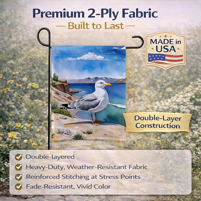 Caroline's Treasures Utah California Gull Garden Flag Mailbox Flag Decorative Yard Flag Banner Outside Patio Artwork Yard Flower Beds, Garden Size, Multicolor