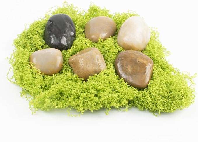 40lbs 1-2 Inch River Rocks, Decorative Mixed Pebbles for Garden Landscaping, Indoor Plants, Fish Tanks, Vases, and Succulents – Ideal for Home Decoration and Outdoor Gardens (Weight : 40 LB, Mixed)