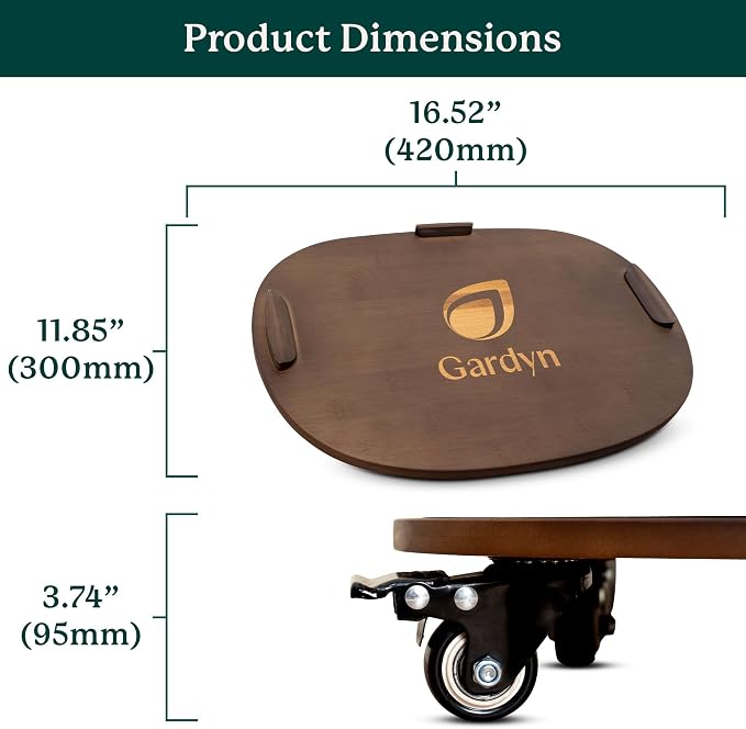 Gardyn Studio Dolly - Rolling Cart for Hydroponics System | Makes your hydroponics growing system kit & indoor garden tower mobile, move throughout home while protecting floors