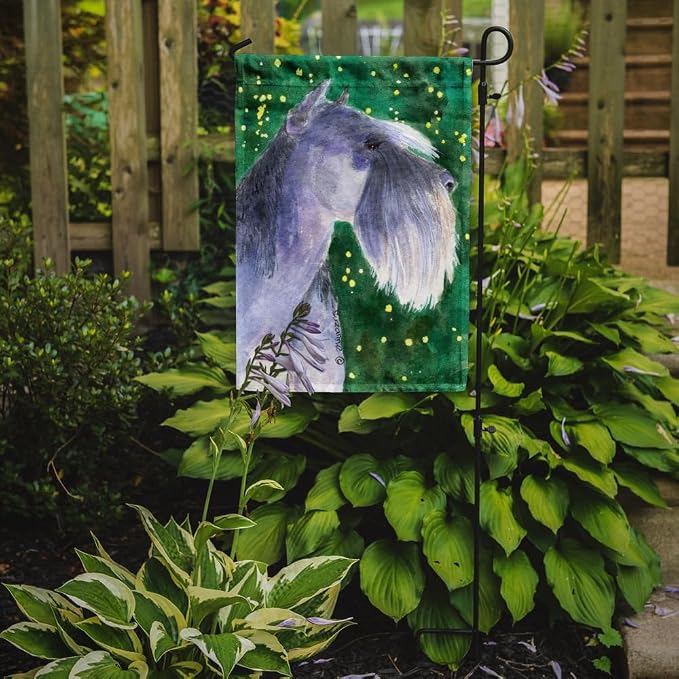 Caroline's Treasures SS1052GF Schnauzer Garden Flag Mailbox Flag Decorative Yard Flag Banner Outside Patio Artwork Yard Flower Beds, Garden Size, Multicolor