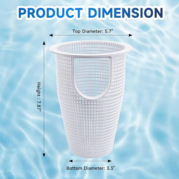 070387 Pool Pump Strainer Basket for Pentair Whisperflo Intelliflo 2pcs | Fits 070387Z,91110040,B-199,310-3210 Skimmer Filter Basket, Durable construction, Easy install