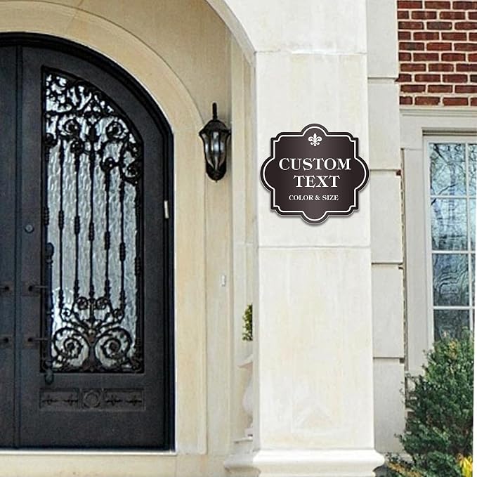 Custom Sign - Custom Sign Outdoor Metal,Personalized Metal Signs for Outside,Yard,Wall,Office,Business,Garden,Gate,Porch,Garage Ultra Clear Waterproof 18 x 18 inch