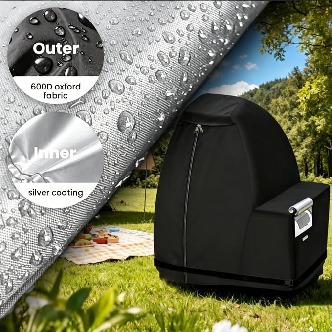 Sand Filter Pump Cover Universal Fit for 12-16 Inch Sand Filters, Heavy Duty 600D Waterproof Pool Pump Cover, All Weather Protection, 1 Zipper & 2 Pipe Openings, 27.5"x25.5"x21.6"