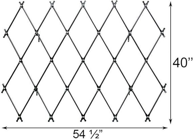 Achla FT-32G Designs Wall Mounted Lattice Garden Trellis, Graphite