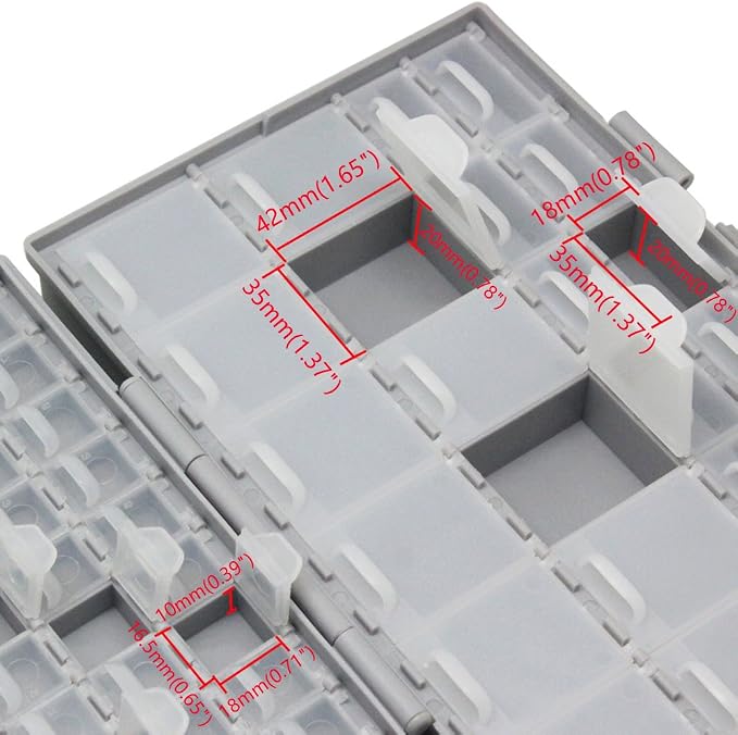 AideTek 4 units BOX-ALL-96 Compartments Empty Enclosure SMD SMT Organizer Great Surface Mount Components Organizer