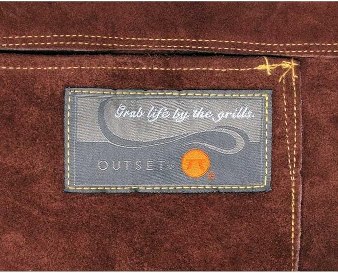 Outset Grill and Kitchen Apron, Brown Leather, 27" x 30"