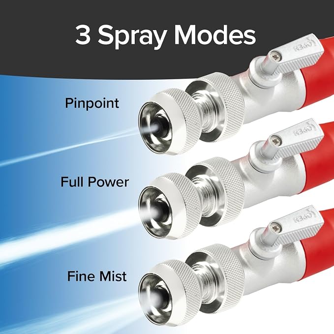 Pocket Hose 25 FT Silver Bullet 2.0 Expandable Garden Hose w/Turbo Shot Nozzle, AS SEEN ON TV, Lead-Free, Solid Aluminum Connectors, Easy On/Off Valve, Kink-Free, Leak-Proof