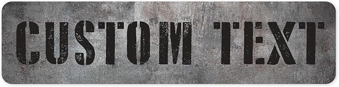 Custom Sign, Custom Street Sign, 11 Font Colors, 13 Font Styles, 4 Hole Options, 22 Sizes, 8x32 Inches, Rust Free DiBound, Fade Resistant, Made in USA by My Sign Center (Grunge Metal)