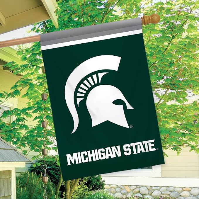 Michigan State Spartans House Flag NCAA Licensed 28" x 40" Briarwood Lane