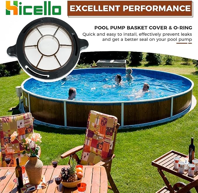 Upgrade Pool Pump Lid With O-Ring Gasket Fit 0.75hp 1hp 1.5 hp Pool Pump | Pump Parts Lid Compatible with Splapool Pureline Deluxe Pumps for 647252772,72728,72729,72730,PO12728CR,AC81361,NEP2134,16578