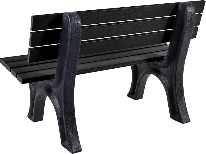 Sequoia Professional Aurora 4 ft Park Bench, Black