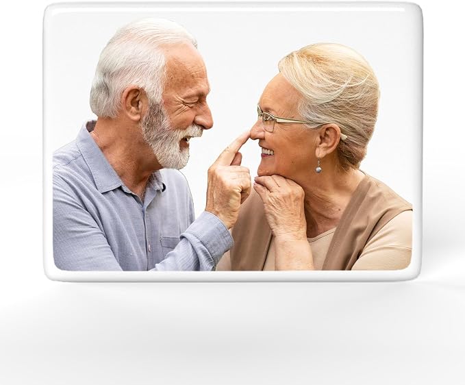 ADFSTONE Personalised Headstone Picture Hanging Decorative Tiles for Gravestone, Porcelain Portrait Memorial Photo for Cemetery, Bereavement Gifts for Loss of Father, Mother, & Loved Ones