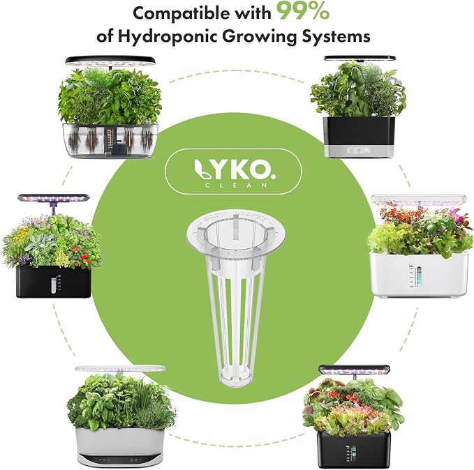 Lyko Heirloom Salad Greens Seed Pod Kit for AeroGarden, iDoo, Ahopegarden, GARDENCUBE, 7 Pods with American Fast/Paris Island/Buttercrunch Lettuce, Spinach, Swiss Chard, Cauliflower, Wild Cabbage