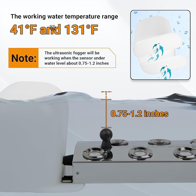 Ultrasonic Mist Maker Fogger 16 Heads, 13000ml/H Ultrasonic Mister | 600W & IP67 Waterproof Power Supply, with 2 Floats & 16 Atomizer Heads Replacements for Fountain Pond, Halloween